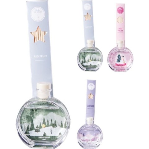 DIFFUSORE VETRO TONDO 100 ML. 3 COLORI NATALIZI